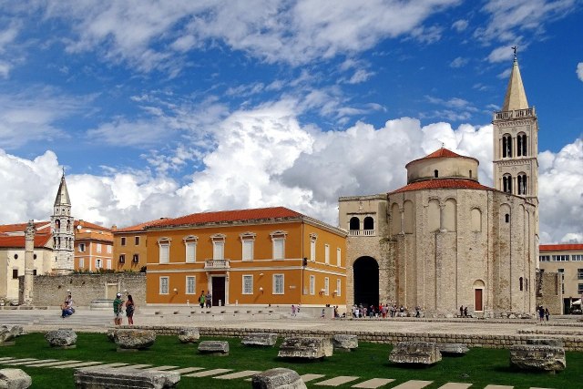 Historische gebouwen in de stad Zadar